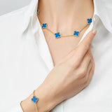 CLOVER | 10 Motive Blue Necklace